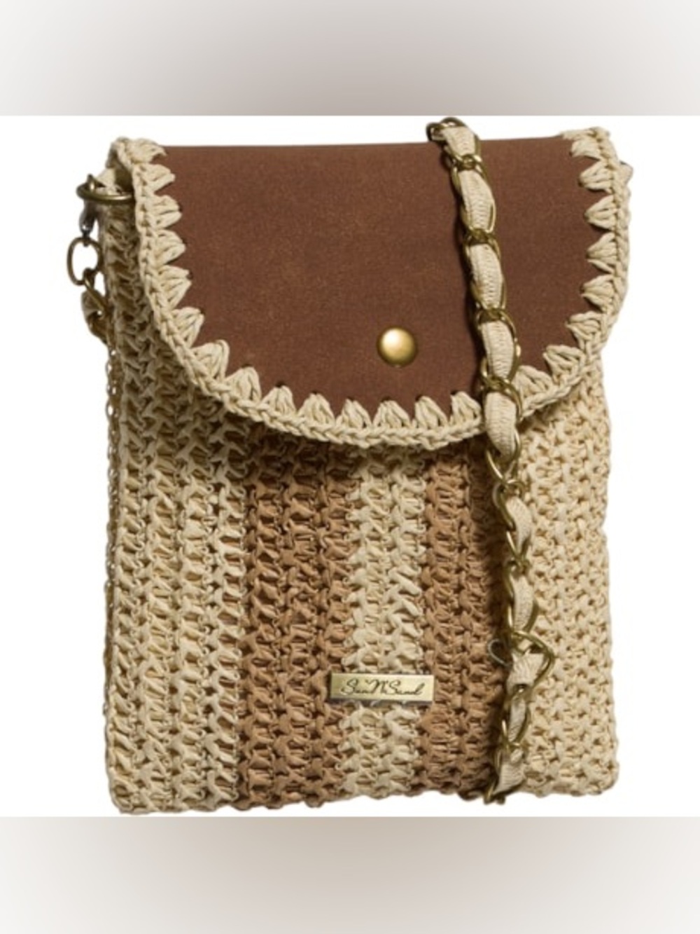 NWT! Sun ‘N’ Sand “LEAF WILLOW” Crossbody Bag, TAN
